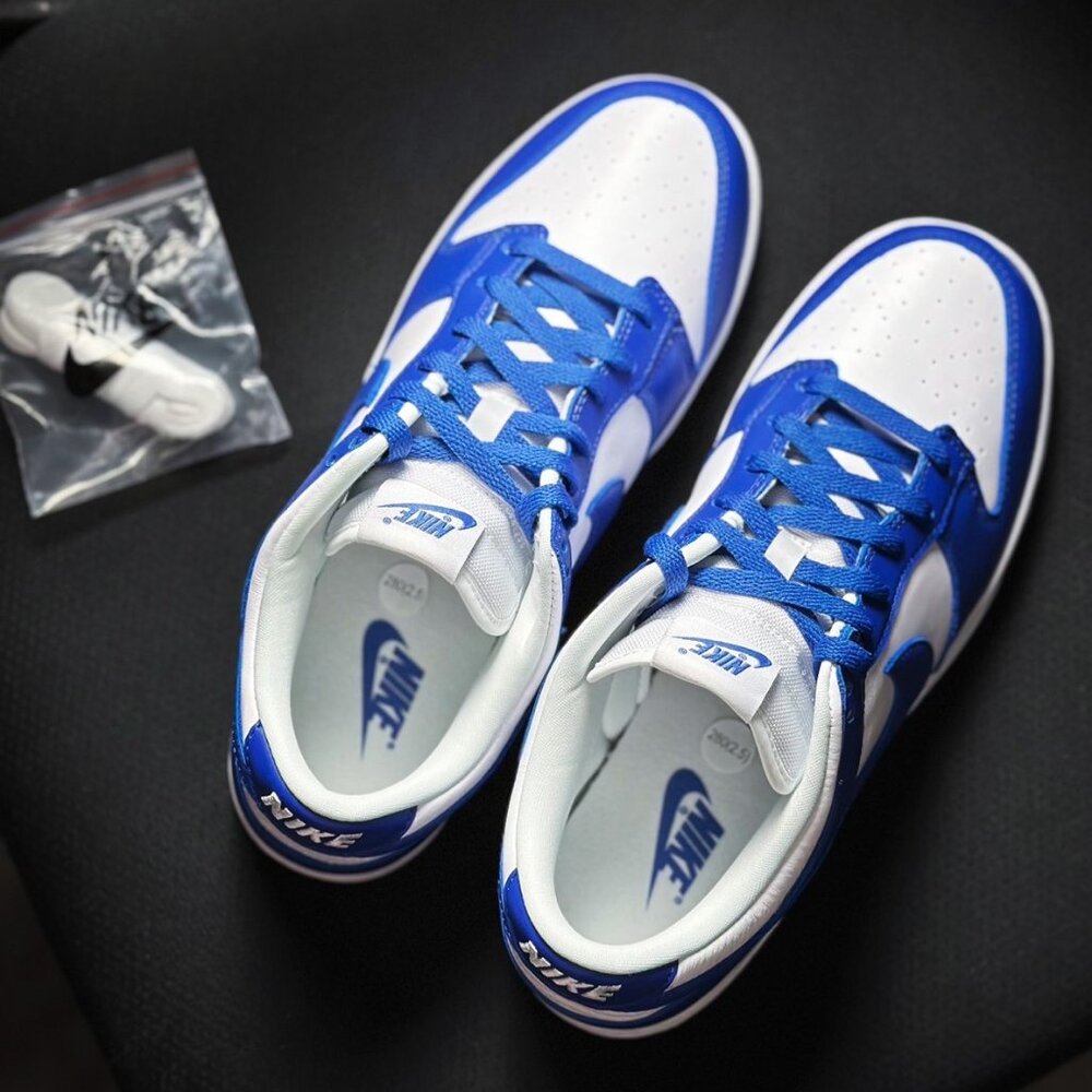 Nike Dunk Low Retro White Game Royal Blue Men's Size 9.5